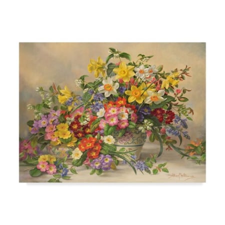 Albert Williams 'Spring Flowers And Poole Pottery' Canvas Art,14x19